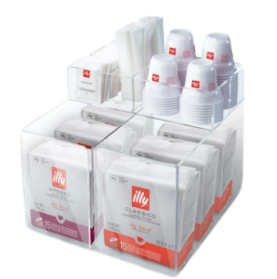 porta accessori in plexiglas illy joste vending
